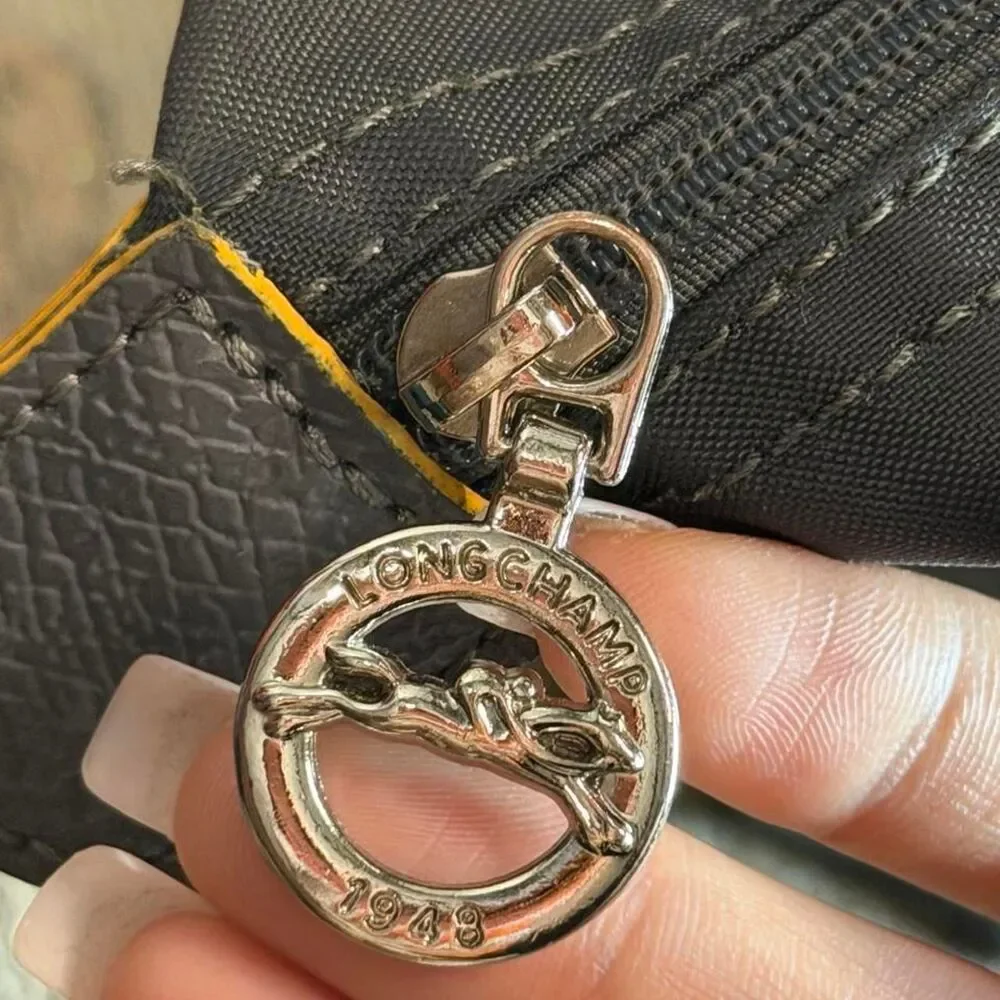 Longchamp Women's Black and Grey Bag